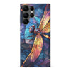 Samsung Galaxy S22 Ultra Enchanting Dragonfly Stained Glass Phone Case