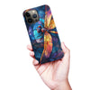iPhone 13 Pro Max Enchanting Dragonfly Stained Glass Phone Case