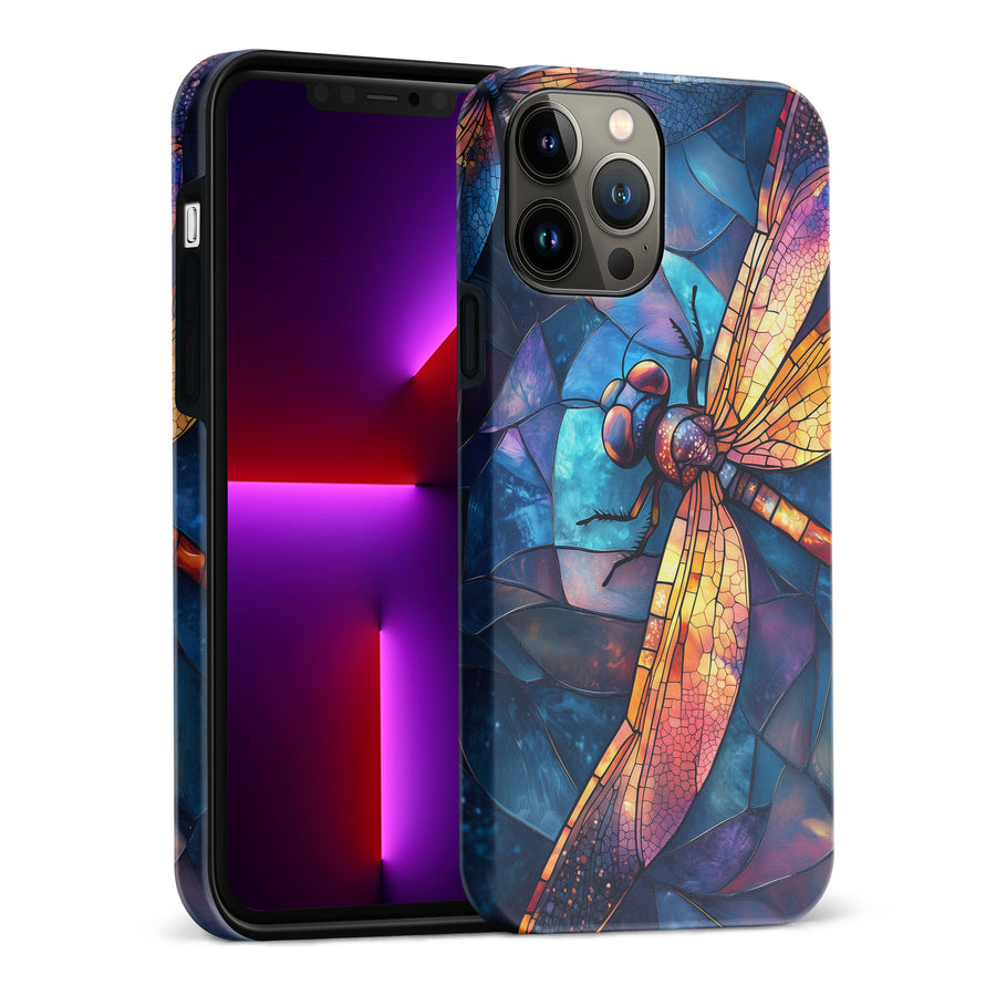 Enchanting Dragonfly Stained Glass Phone Case