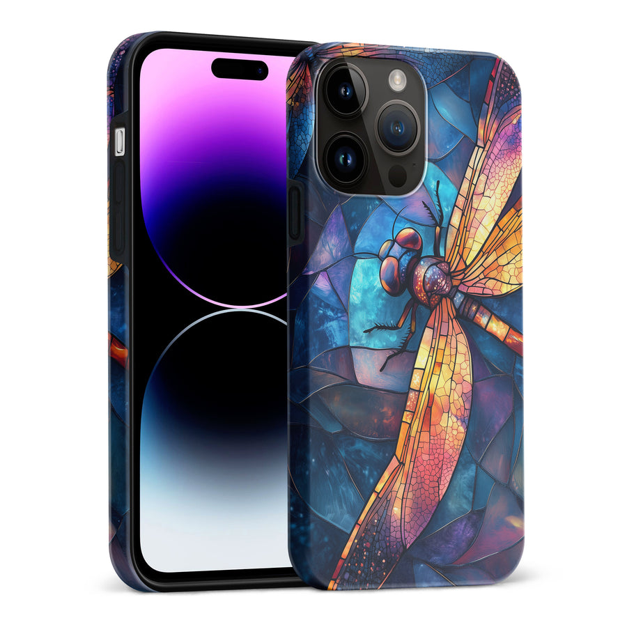 Enchanting Dragonfly Stained Glass Phone Case