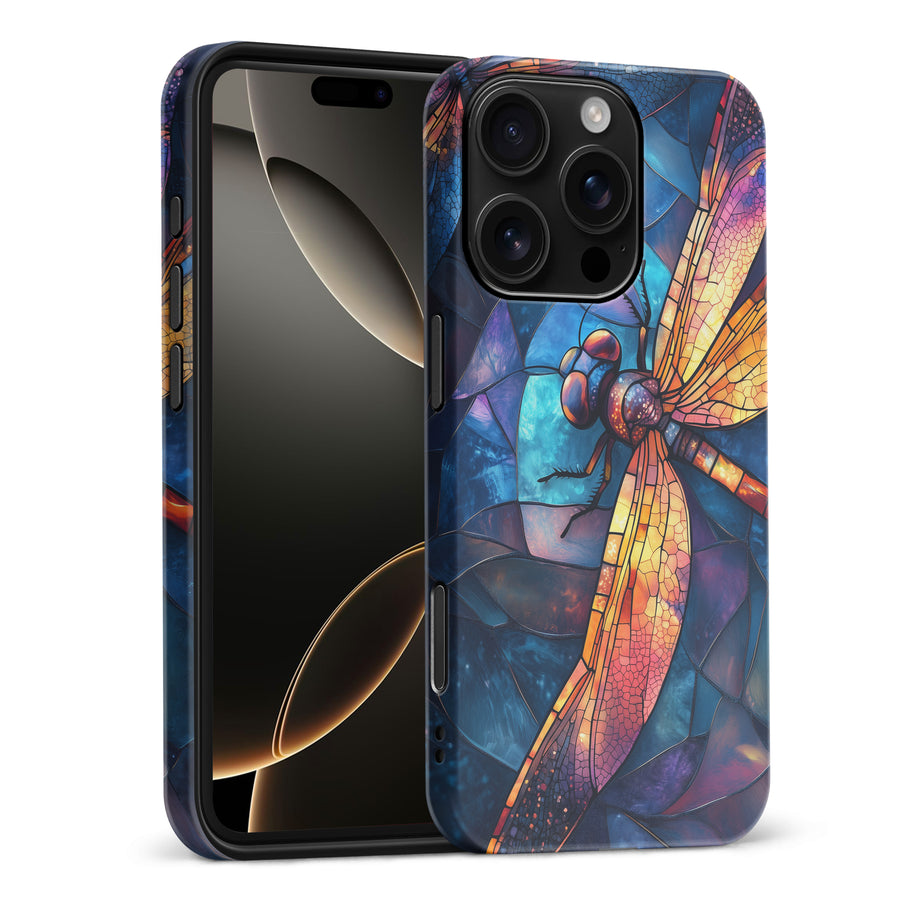 Enchanting Dragonfly Stained Glass Phone Case