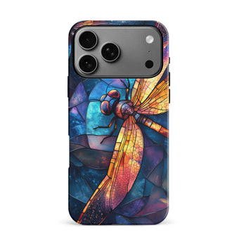 iPhone 17 Pro Max Enchanting Dragonfly Stained Glass Phone Case