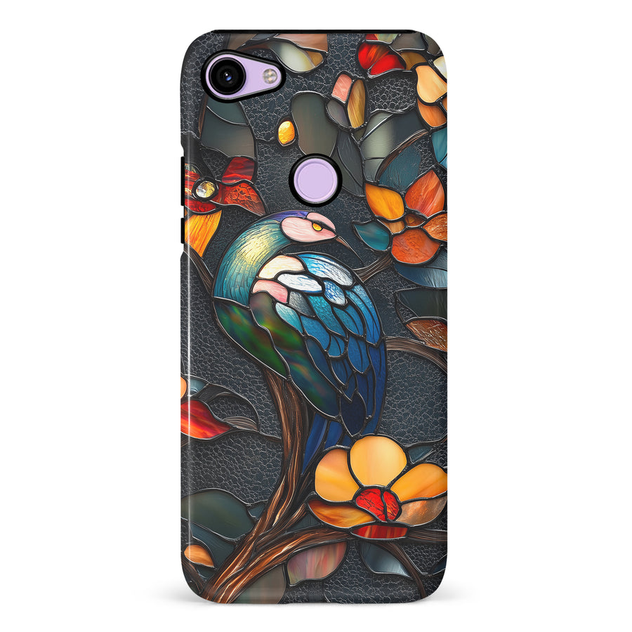 Google Pixel 3 Vibrant Peacock Stained Glass Phone Case