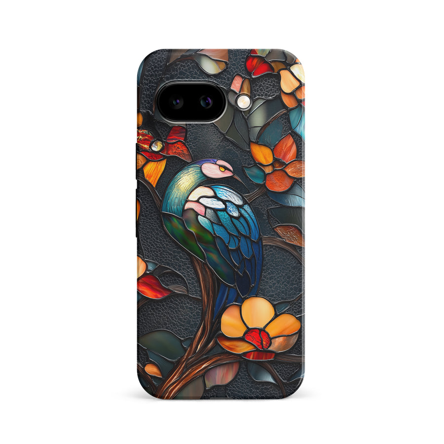 Vibrant Peacock Stained Glass Phone Case