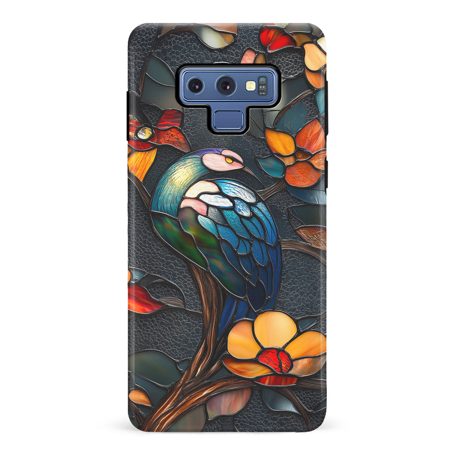 Samsung Galaxy Note 9 Vibrant Peacock Stained Glass Phone Case