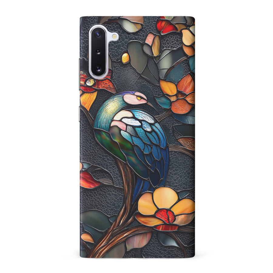 Samsung Galaxy Note 10 Vibrant Peacock Stained Glass Phone Case