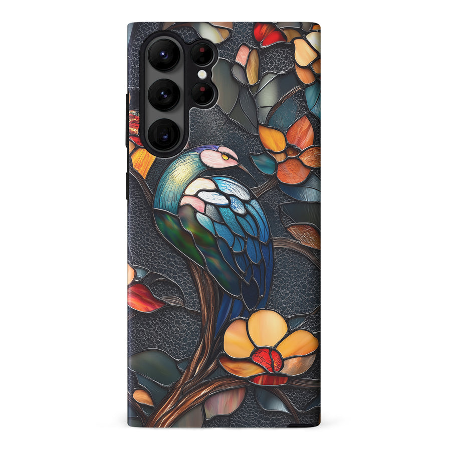 Vibrant Peacock Stained Glass Phone Case