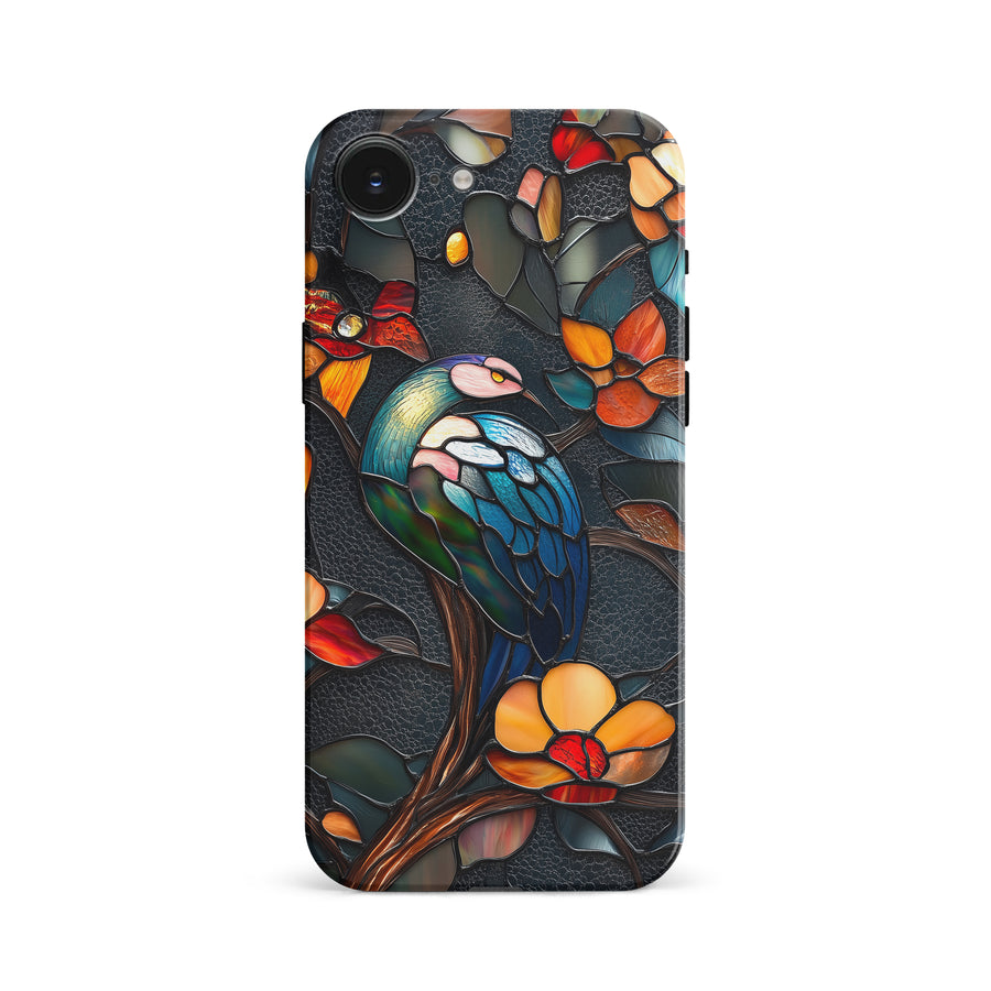 Vibrant Peacock Stained Glass Phone Case