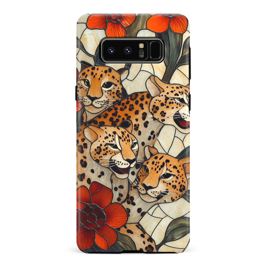 Samsung Galaxy Note 8 Baby Leopards Stained Glass Phone Case