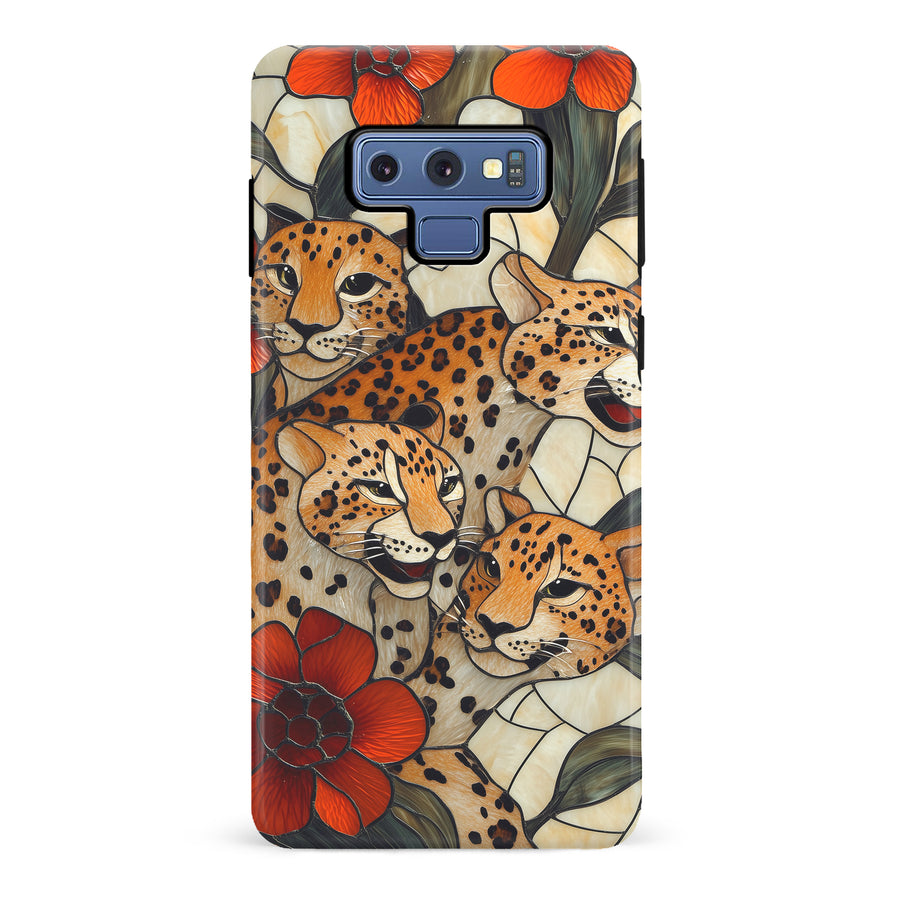 Samsung Galaxy Note 9 Baby Leopards Stained Glass Phone Case