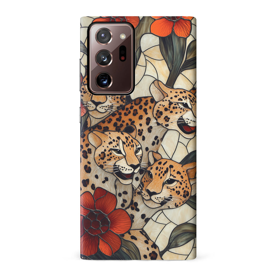 Samsung Galaxy Note 20 Ultra Baby Leopards Stained Glass Phone Case