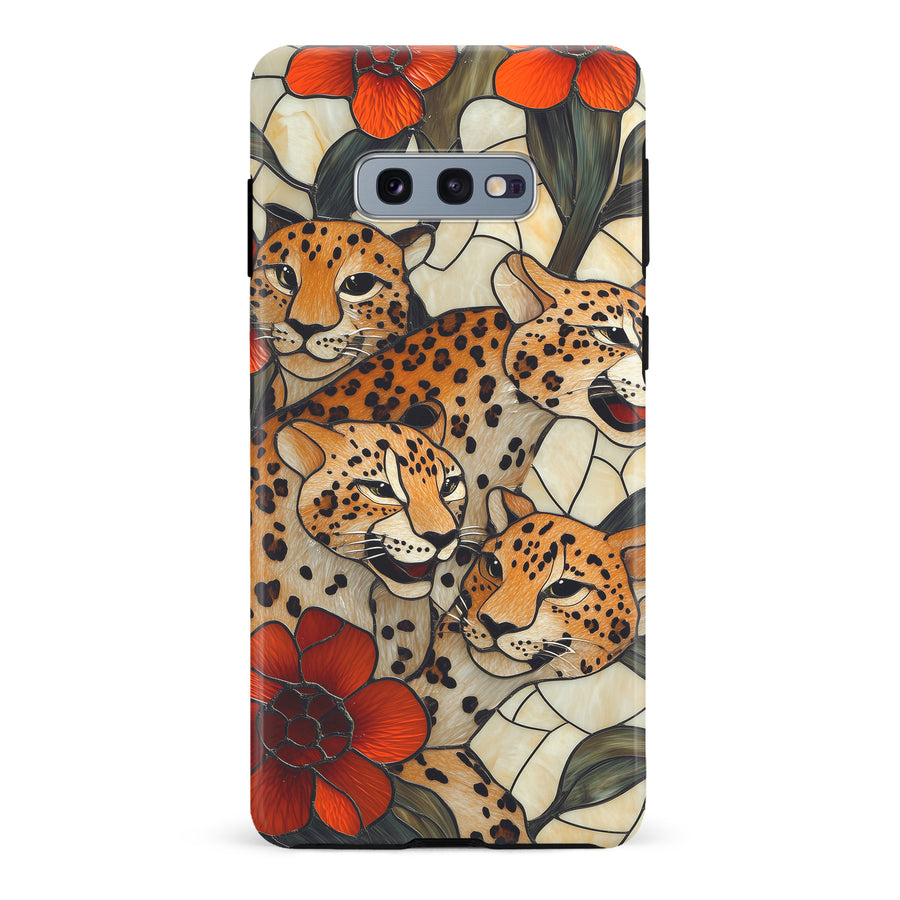 Samsung Galaxy S10e Baby Leopards Stained Glass Phone Case