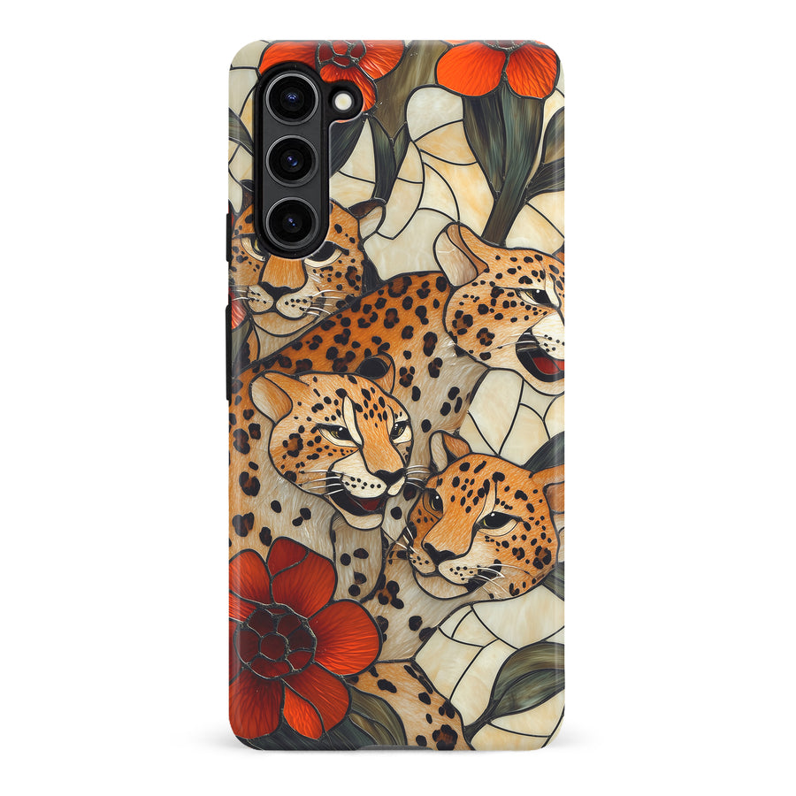 Samsung Galaxy S23 Plus Baby Leopards Stained Glass Phone Case