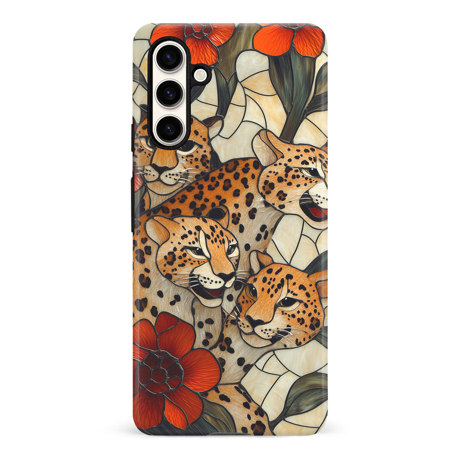 Samsung Galaxy S23 FE Baby Leopards Stained Glass Phone Case