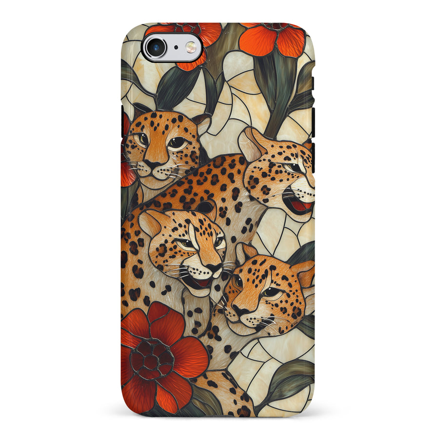 iPhone 6S Plus Baby Leopards Stained Glass Phone Case