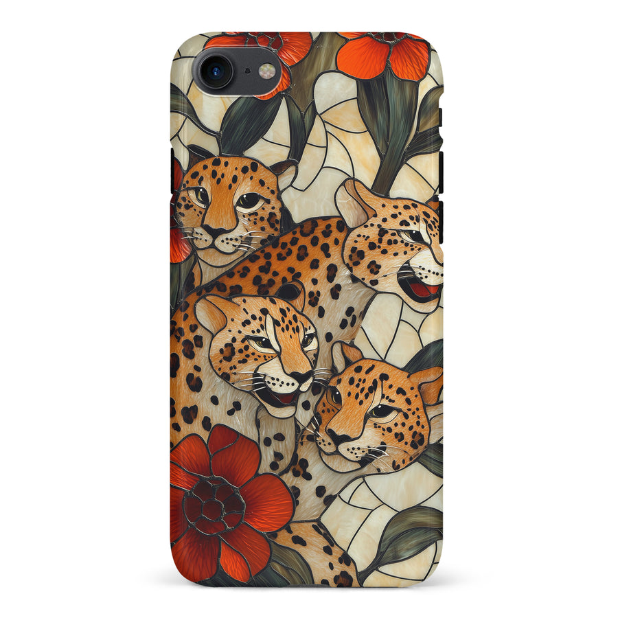 Baby Leopards Stained Glass Phone Case