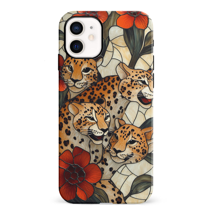 iPhone 12 Mini Baby Leopards Stained Glass Phone Case