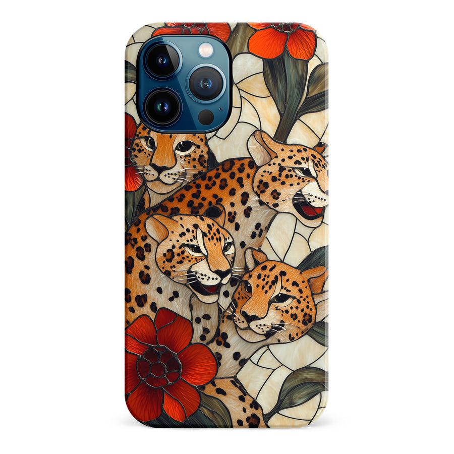 iPhone 12 Pro Max Baby Leopards Stained Glass Phone Case