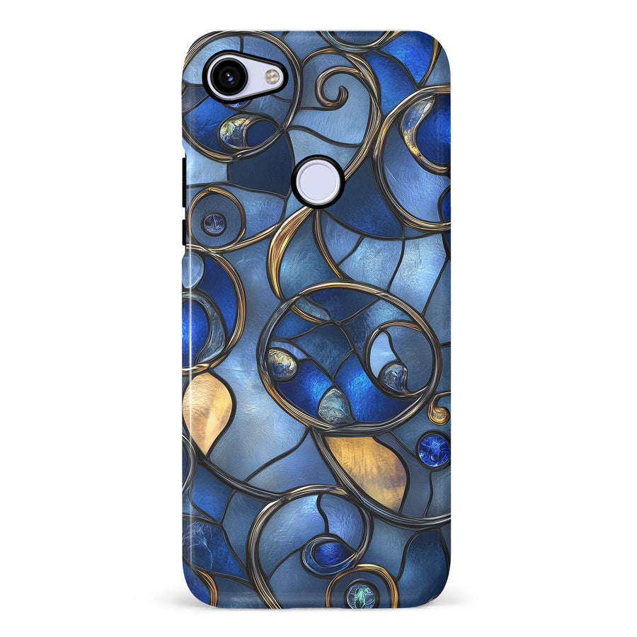 Google Pixel 3A Oceanic Waves Stained Glass Phone Case