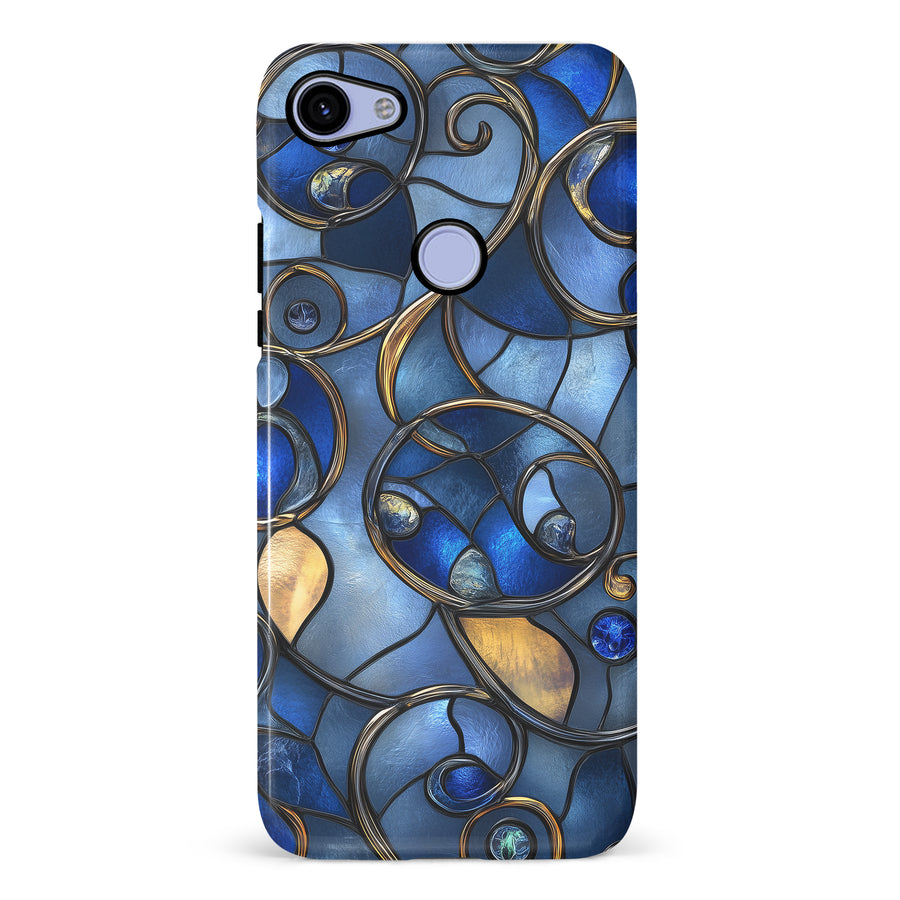 Google Pixel 3A XL Oceanic Waves Stained Glass Phone Case