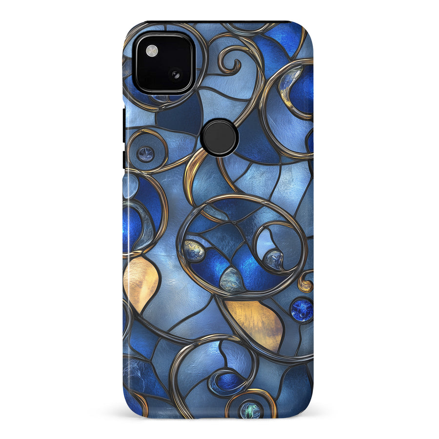 Google Pixel 4A Oceanic Waves Stained Glass Phone Case