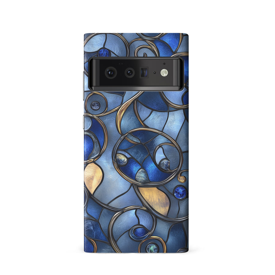 Google Pixel 6 Oceanic Waves Stained Glass Phone Case