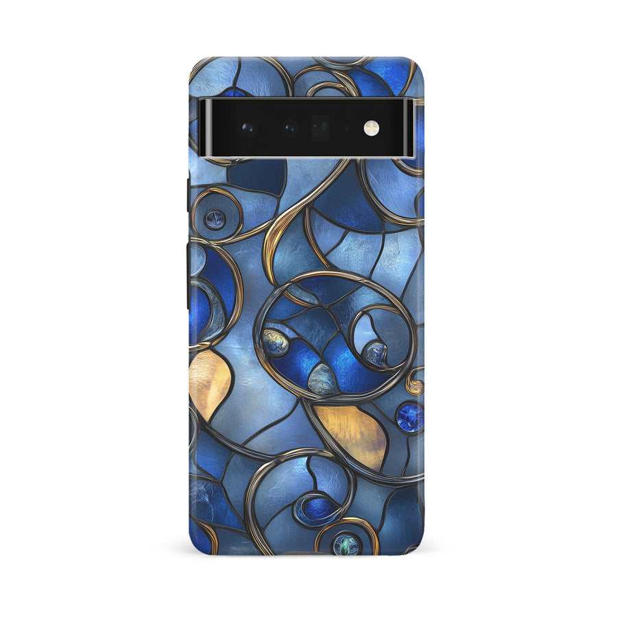 Google Pixel 6A Oceanic Waves Stained Glass Phone Case