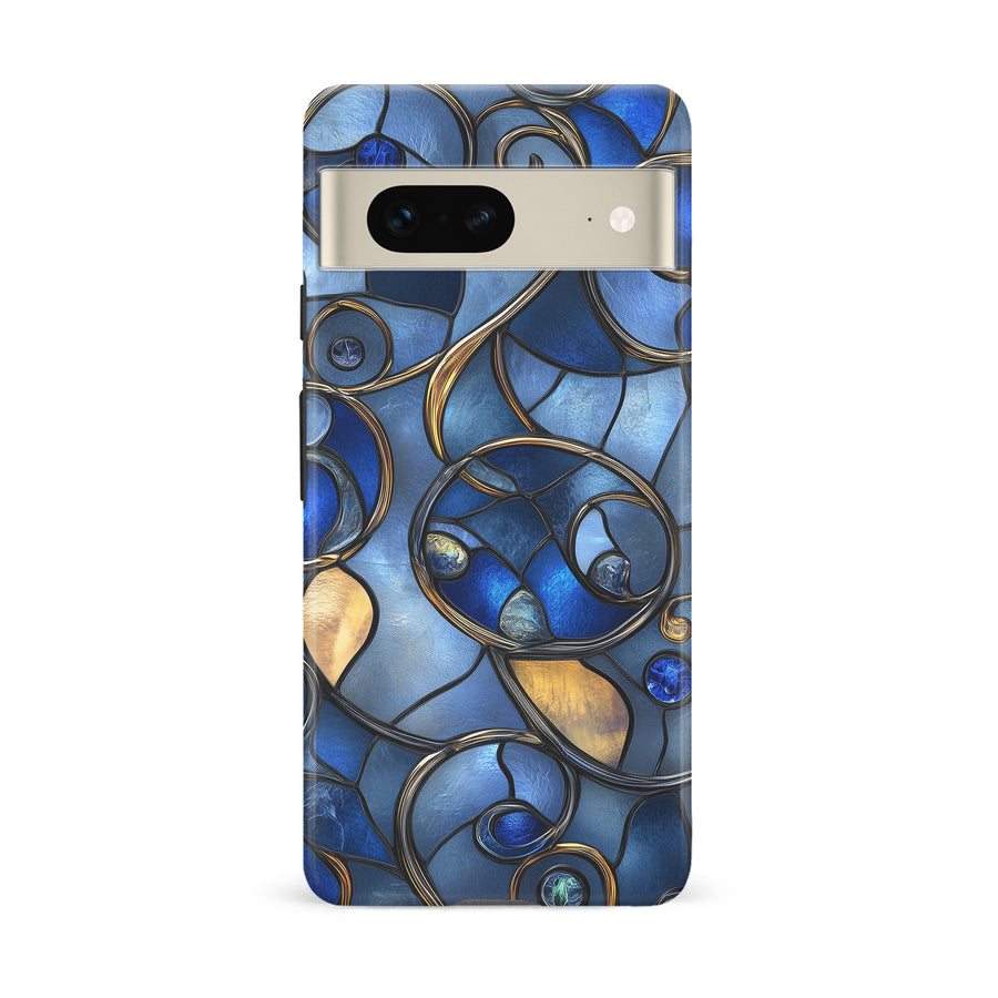 Google Pixel 7 Oceanic Waves Stained Glass Phone Case