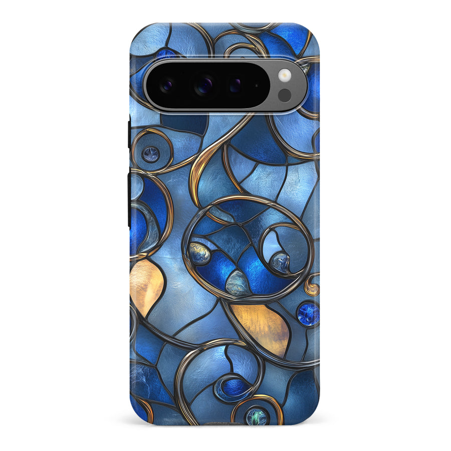 Google Pixel 9 Pro Oceanic Waves Stained Glass Phone Case