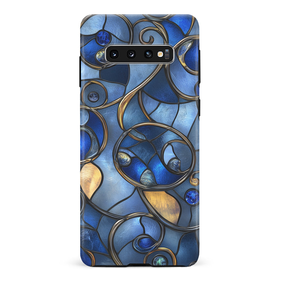 Samsung Galaxy S10 Oceanic Waves Stained Glass Phone Case