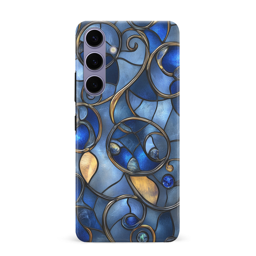 Samsung Galaxy S24 Plus Oceanic Waves Stained Glass Phone Case