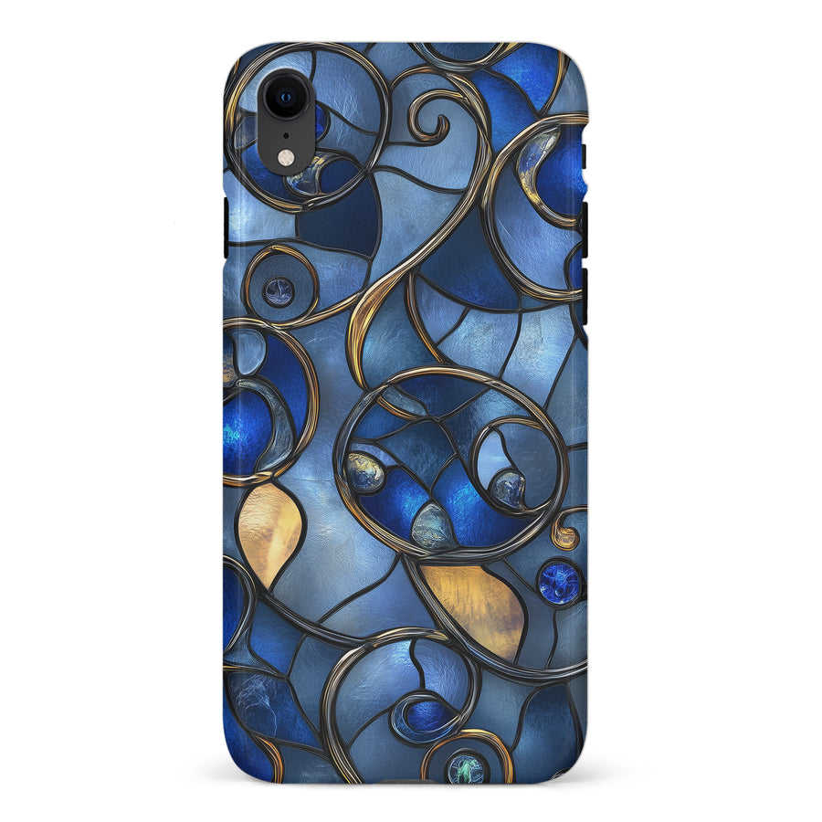 iPhone XR Oceanic Waves Stained Glass Phone Case