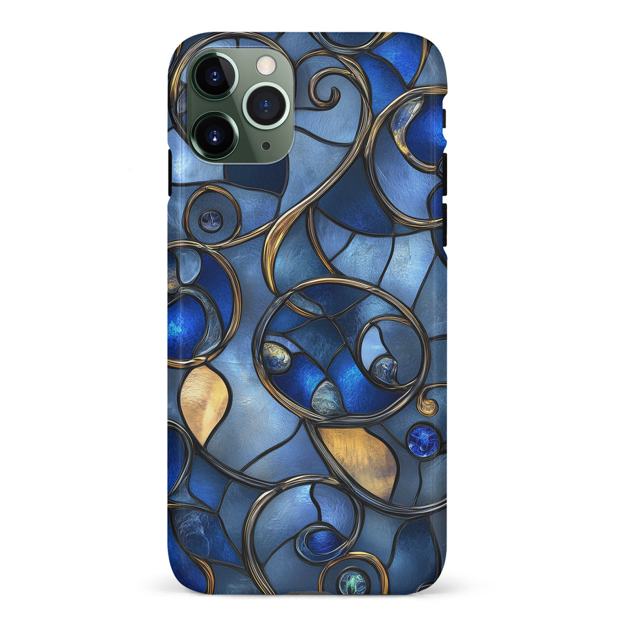 iPhone 11 Pro Oceanic Waves Stained Glass Phone Case