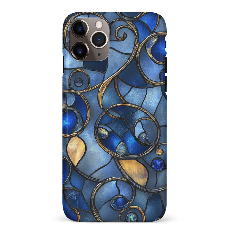 iPhone 11 Pro Max Oceanic Waves Stained Glass Phone Case