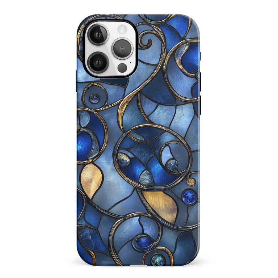 iPhone 12 Oceanic Waves Stained Glass Phone Case