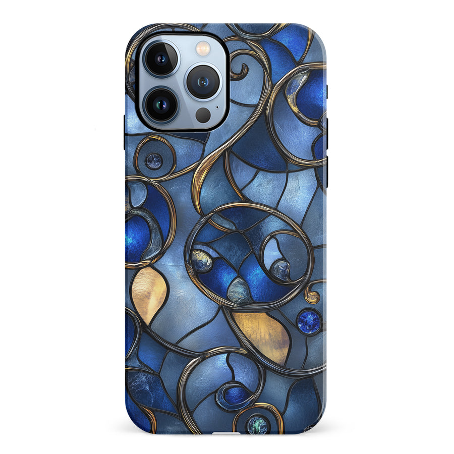 iPhone 12 Pro Oceanic Waves Stained Glass Phone Case