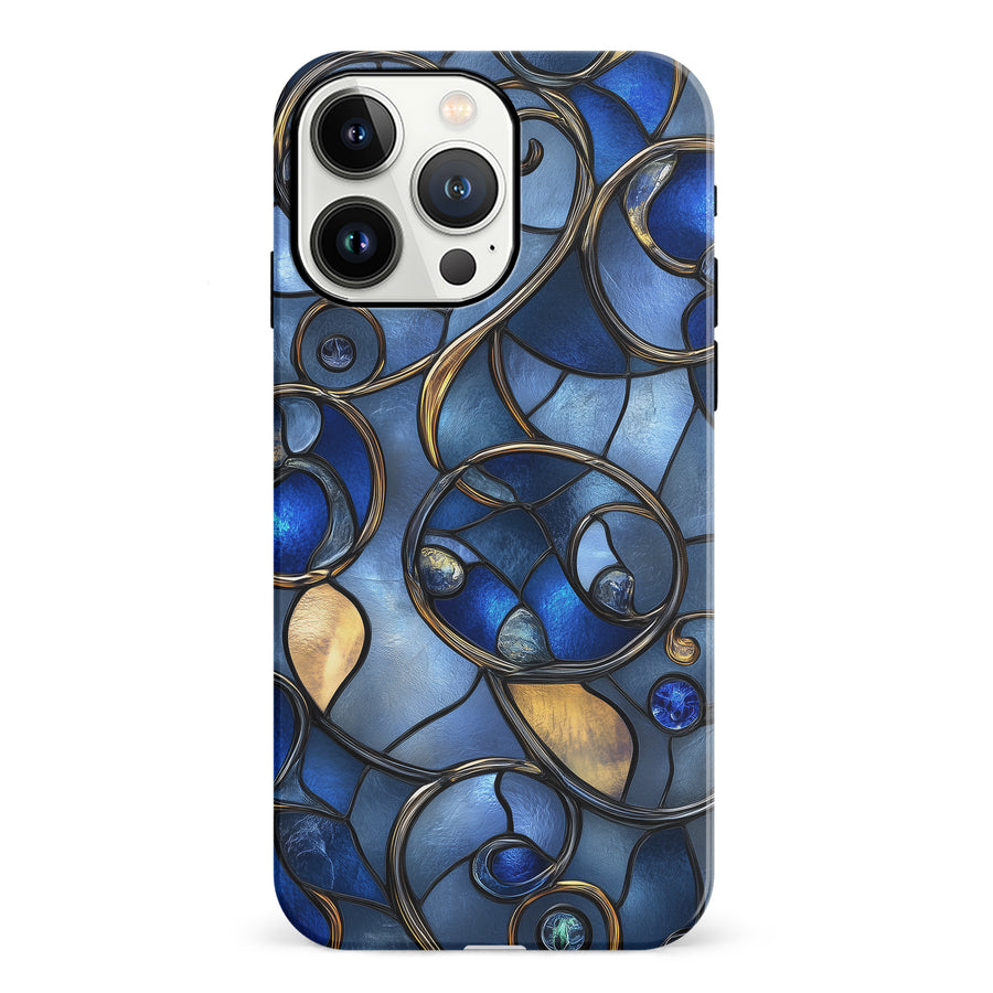 iPhone 13 Pro Oceanic Waves Stained Glass Phone Case