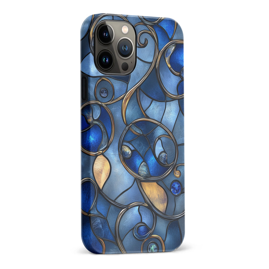 iPhone 13 Pro Max Oceanic Waves Stained Glass Phone Case