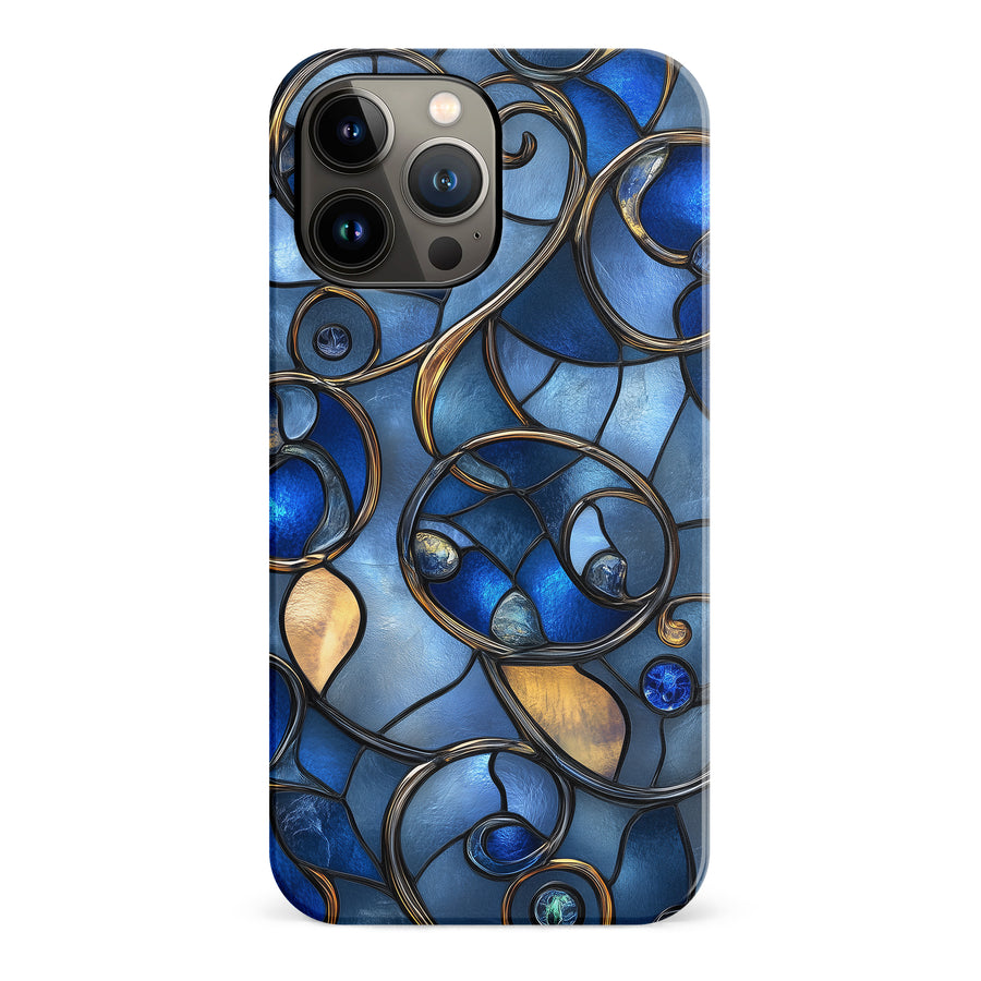 iPhone 13 Pro Max Oceanic Waves Stained Glass Phone Case