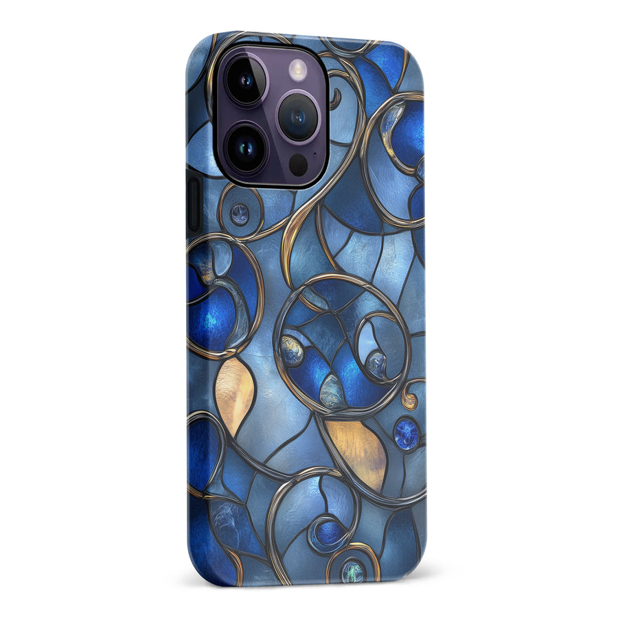 iPhone 14 Pro Max Oceanic Waves Stained Glass Phone Case