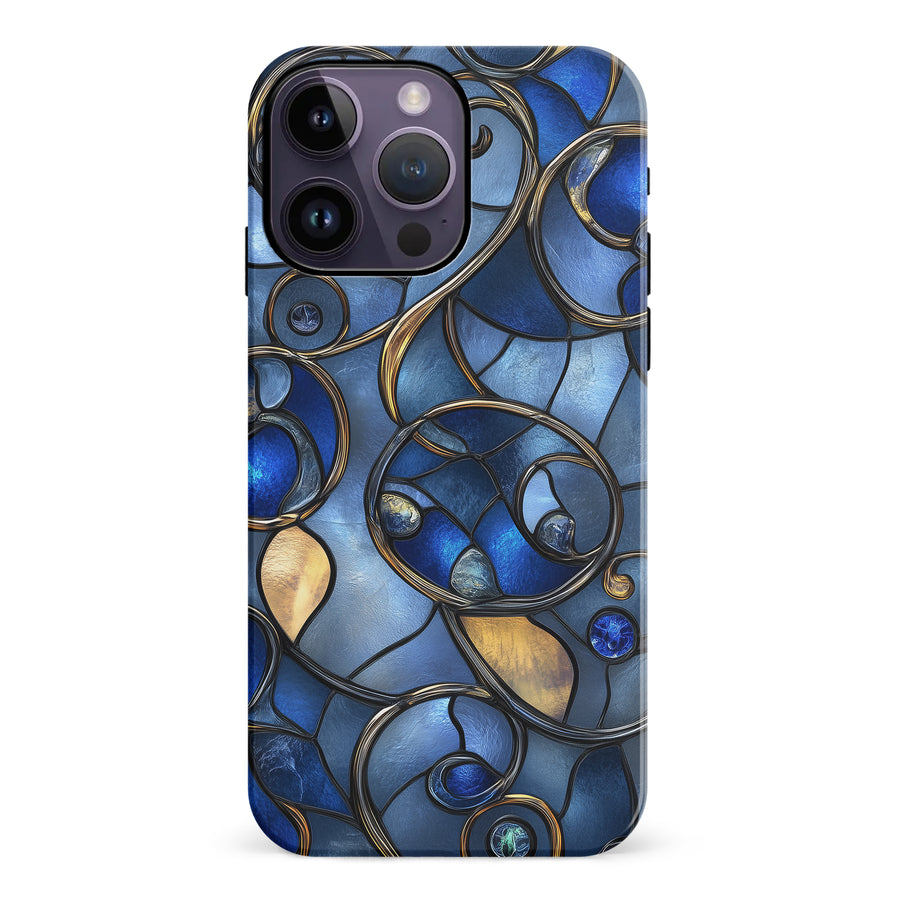 iPhone 14 Pro Max Oceanic Waves Stained Glass Phone Case