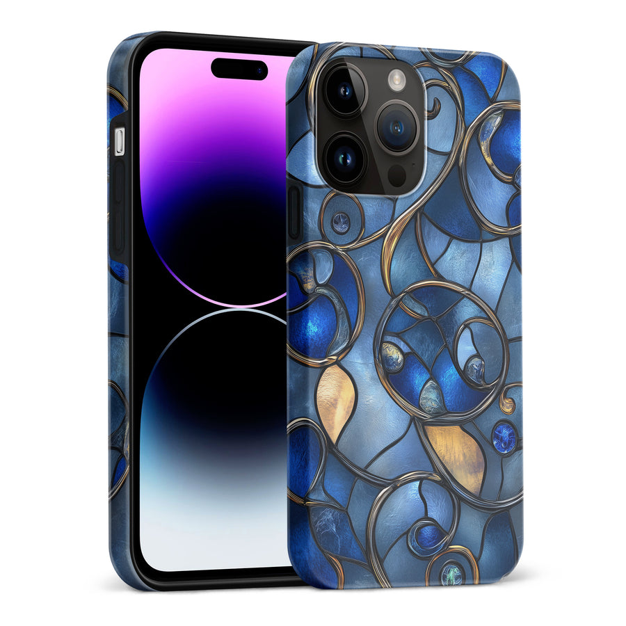 iPhone 15 Pro Max Oceanic Waves Stained Glass Phone Case