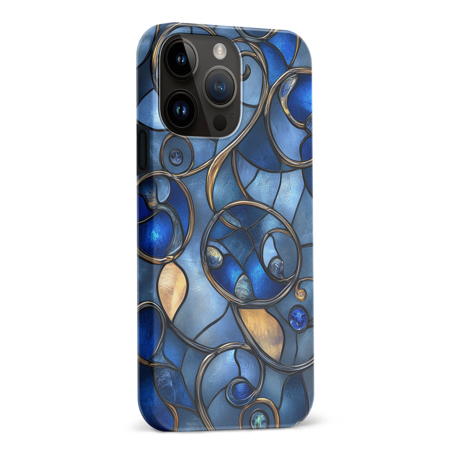 iPhone 15 Pro Max Oceanic Waves Stained Glass Phone Case