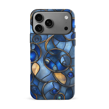 iPhone 17 Pro Max Oceanic Waves Stained Glass Phone Case