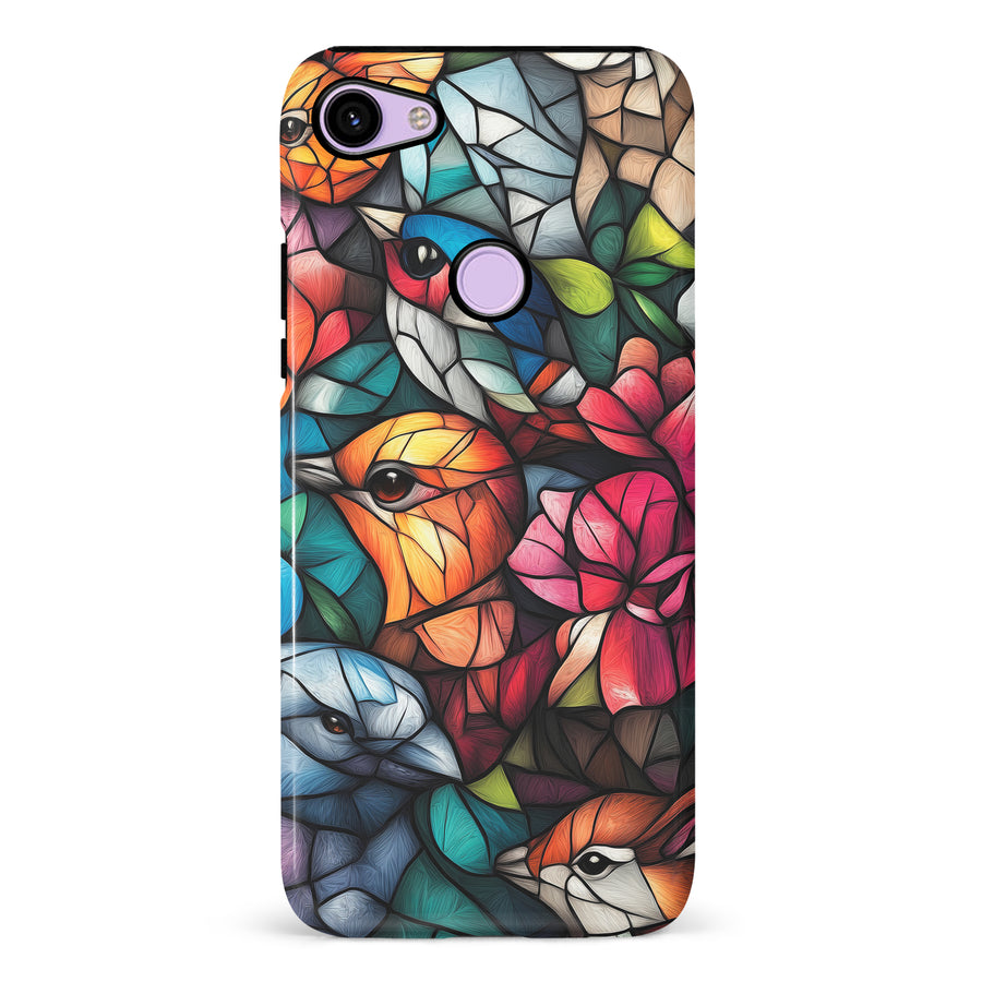 Google Pixel 3 Serene Bird Stained Glass Phone Case