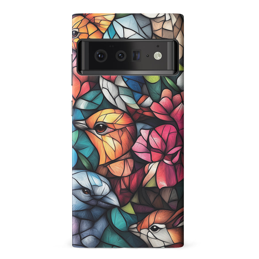 Google Pixel 6 Pro Serene Bird Stained Glass Phone Case