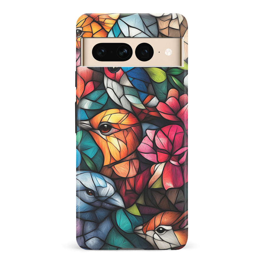 Google Pixel 7 Pro Serene Bird Stained Glass Phone Case