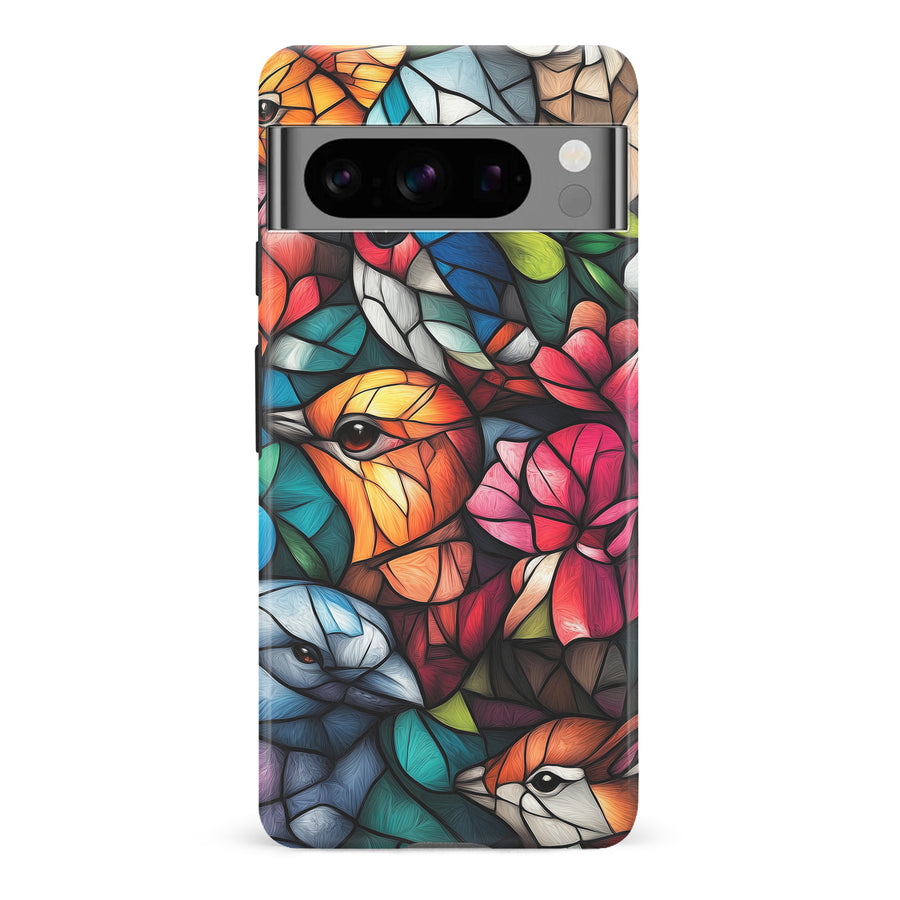 Google Pixel 8 Pro Serene Bird Stained Glass Phone Case