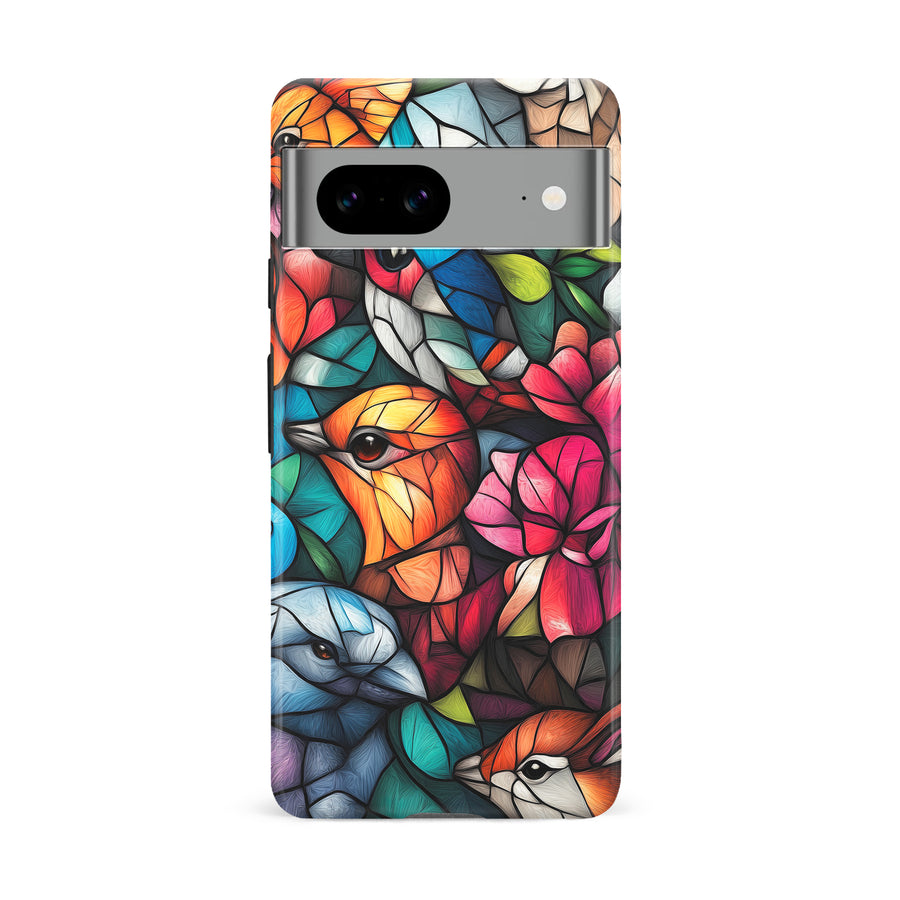 Google Pixel 8A Serene Bird Stained Glass Phone Case