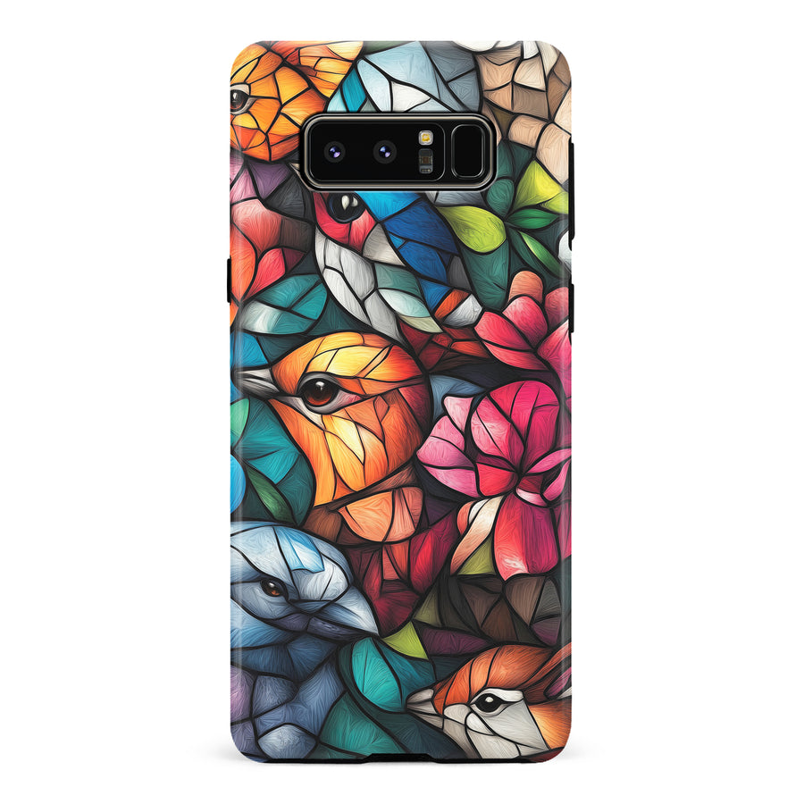 Samsung Galaxy Note 8 Serene Bird Stained Glass Phone Case